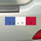 Sticker pare-chocs du drapeau français (En voiture)