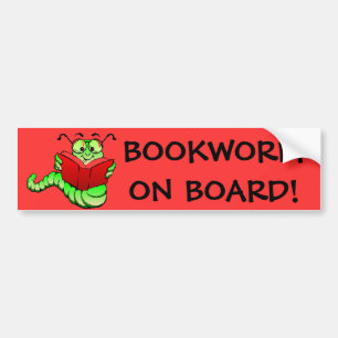 Sticker pare-chocs du ver de livre