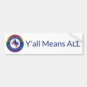 Sticker pare-chocs ECDP Pride - Y'all signifie TOU