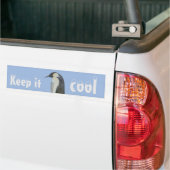 Sticker pare-chocs Empereur Penguin sur le changem (Sur camion)
