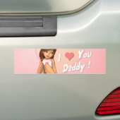 Sticker pare-chocs fête des pères (En voiture)
