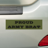 Sticker pare-chocs Fier Brat de l'armée (En voiture)