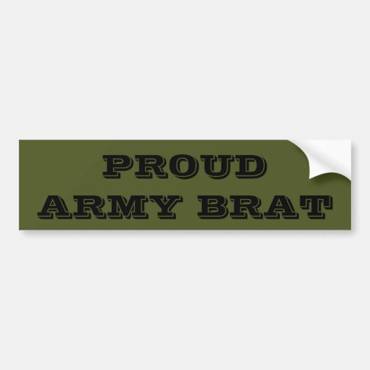 Sticker pare-chocs Fier Brat de l'armée (Devant)