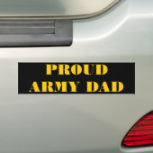 Sticker pare-chocs Fière armée papa (En voiture)