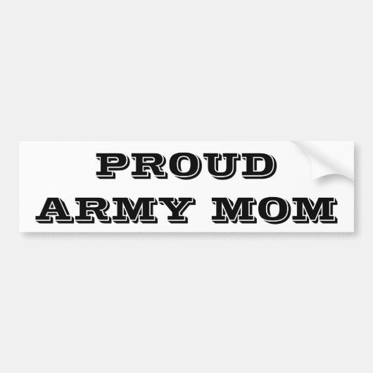 Sticker pare-chocs Fière maman armée (Devant)