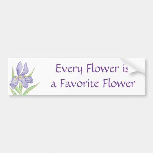 Sticker pare-chocs Fleur favori (Devant)