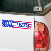 Sticker pare-chocs Freedom 2024 (drapeau) (Sur camion)