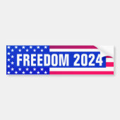 Sticker pare-chocs Freedom 2024 (drapeau) (Devant)