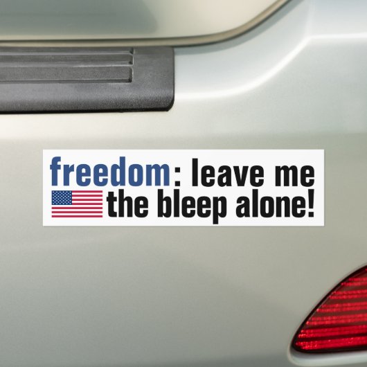 Sticker pare-chocs Freedom Bleep (drapeau v.2) (En voiture)