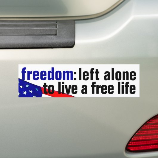 Sticker pare-chocs Freedom (drapeau v.2) (En voiture)
