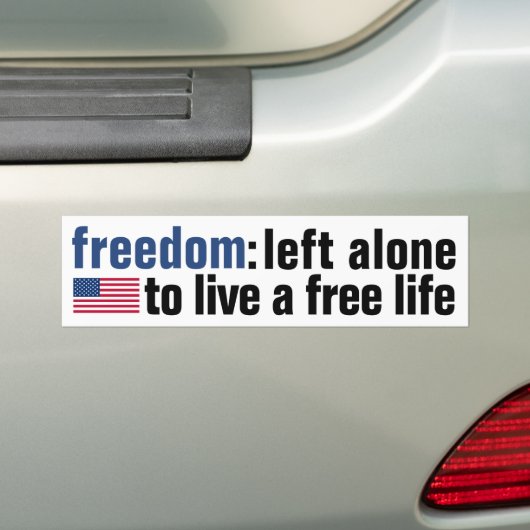 Sticker pare-chocs Freedom (drapeau v.3) (En voiture)