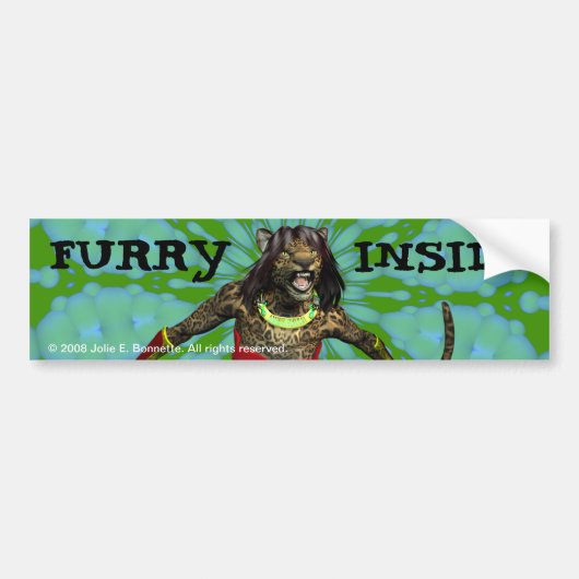 Sticker pare-chocs "Furry Inside" (Devant)