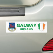 Sticker pare-chocs Galway Ireland Crest et Irish F (En voiture)
