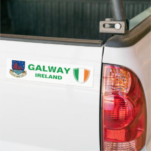 Sticker pare-chocs Galway Ireland Crest et Irish F