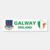 Sticker pare-chocs Galway Ireland Crest et Irish F (Devant)