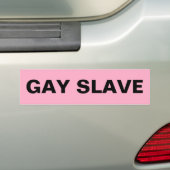 Sticker pare-chocs Gay Esclave (En voiture)