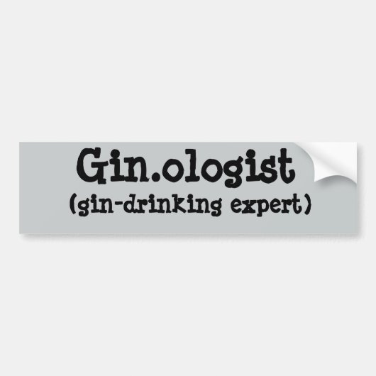 Sticker pare-chocs Gin.ologist (Devant)