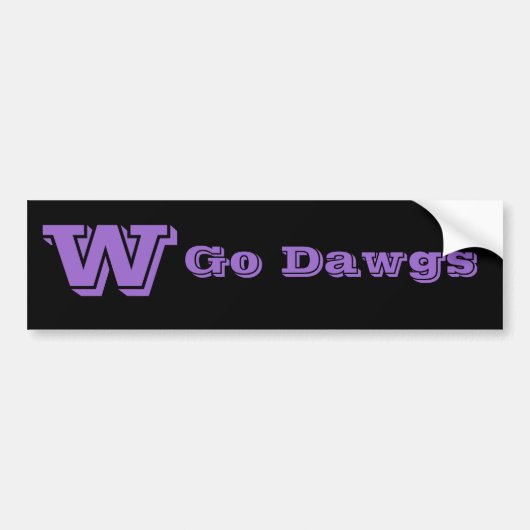 Sticker pare-chocs Go Dawgs (Devant)