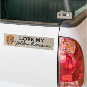 Sticker pare-chocs Golden Retriever (Sur camion)