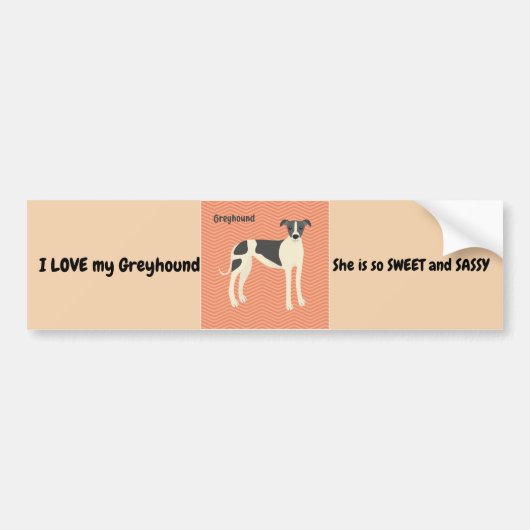Sticker pare-chocs Greyhound Chien (Devant)
