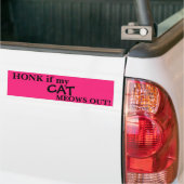 Sticker pare-chocs "HONNEUR si mon CAT sort" (Sur camion)