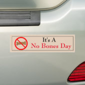 Sticker pare-chocs illustré No Bones Day (En voiture)