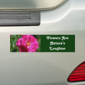 Sticker pare-chocs inspirationnel Fleurs Rires (En voiture)