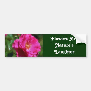 Sticker pare-chocs inspirationnel Fleurs Rires