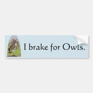 Sticker pare-chocs Je freine pour les Chouettes av