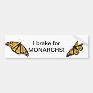 Sticker pare-chocs - Je freine pour les monarques 