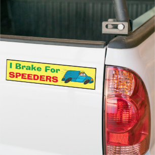 Sticker pare-chocs - Je freine pour les vitesses