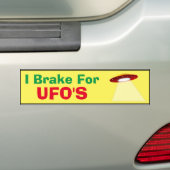 Sticker pare-chocs - Je freine pour UFO'S (En voiture)