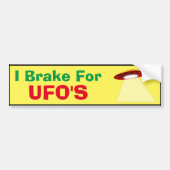 Sticker pare-chocs - Je freine pour UFO'S (Devant)