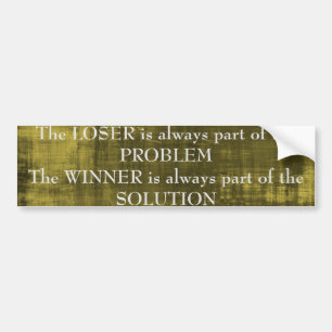 Sticker pare-chocs Loser contre Winner