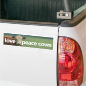 Sticker pare-chocs Love Peace Cows (Sur camion)