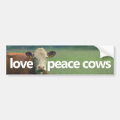 Sticker pare-chocs Love Peace Cows (Devant)