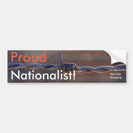 Sticker pare-chocs nationaliste (Devant)