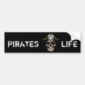 Sticker pare-chocs noir Pirate SKULL Legend (Devant)