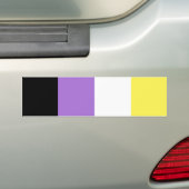 Sticker pare-chocs non binaire (En voiture)
