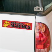 Sticker pare-chocs Parent de plusieurs Marines (Sur camion)