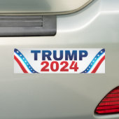 Sticker pare-chocs Patriotique Trump 2024 (En voiture)