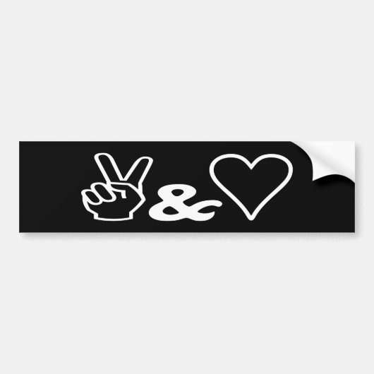 Sticker pare-chocs Peace & Love (Devant)