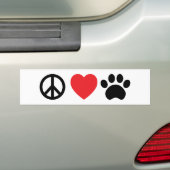 Sticker pare-chocs Peace Love (En voiture)