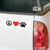 Sticker pare-chocs Peace Love (Sur camion)