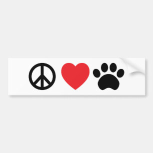 Sticker pare-chocs Peace Love