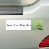 Sticker pare-chocs Peace Love Dragonflies (En voiture)