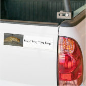 Sticker pare-chocs Peace Love Tree Frogs (Sur camion)