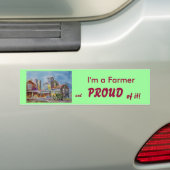 Sticker pare-chocs pour fermier fier (En voiture)