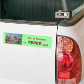 Sticker pare-chocs pour fermier fier (Sur camion)