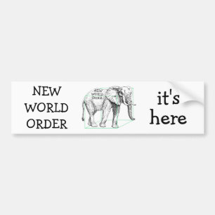 Sticker pare-chocs pour le nouvel ordre mondial